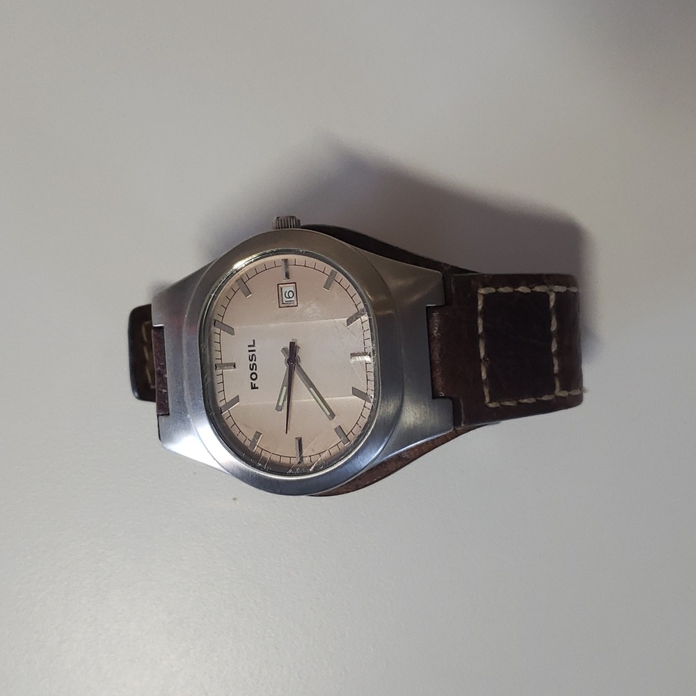 Fossil Men's Watch Brown Leather Band JR-8192